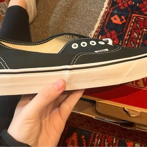 Vans Authentic Scarab Green and  White Sneakers